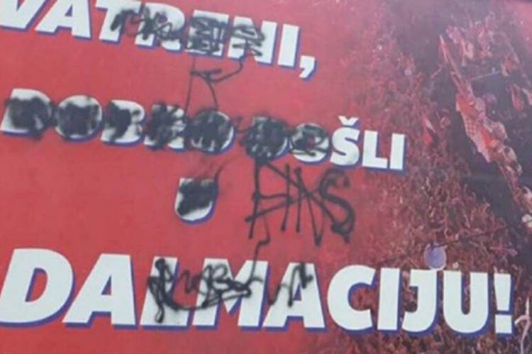 DOBRODOŠLICA  Išaran jumbo plakat  &quot;Vatreni, dobro došli u Dalmaciju&quot;