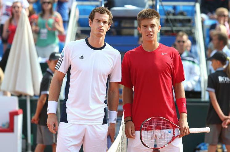 Sadašnjost i budućnost svjetskog tenisa - Andy Murray i Borna Ćorić Foto Sanjin Strukić/PIXSELL