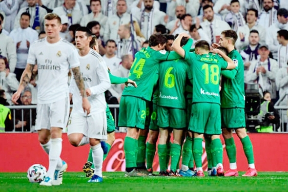 Igrači Sociedada slave na Santiago Bernabeu