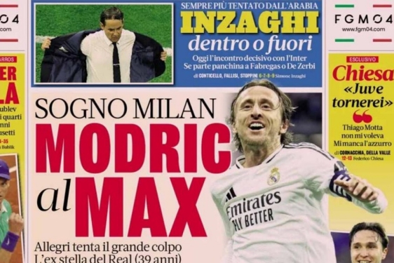 La Gazzetta dello Sport objavila da je Luka Modrić blizu dogovora s Milanom