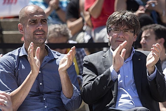 Pep Guardiola i Carles Puigdemont