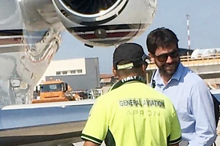 Andrea Agnelli na aerodromu u Pisi