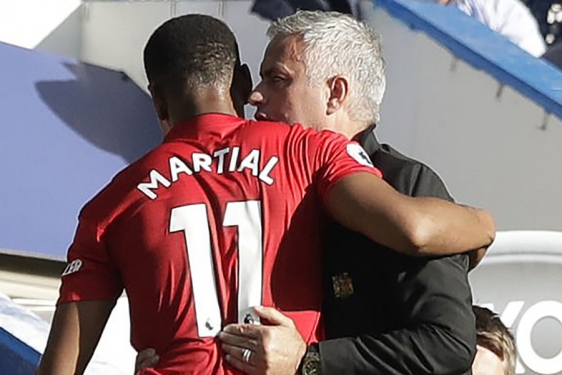 Martial i Jose Mourinho