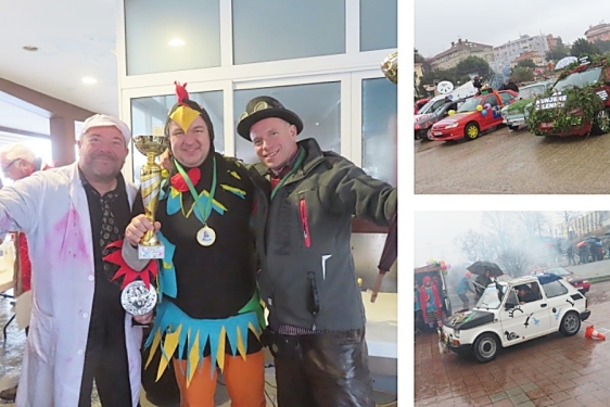 Ni kiša nije spriječila natjecanje vozača  raznobojnih i čudno skrojenih automobila, terenaca, oldtimera, čak i motocikala