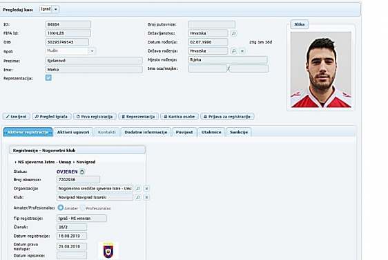 Novigrad registrirao igrača koji tvrdi da nije potpisao pristupnicu