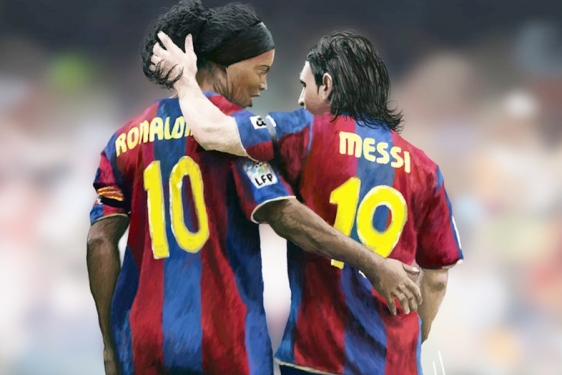 Ronaldinho i  Messi