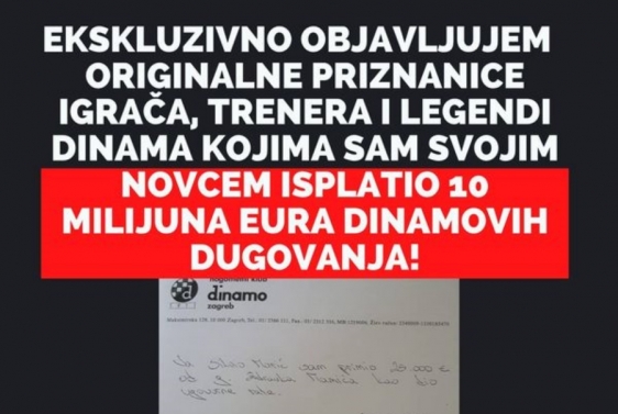 Zdravko Mamić objavio dokaze da je isplaćivao klupske dugove, Dariju Smoju isplatio u kešu