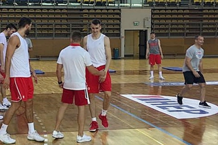 Trening hrvatske košarkaške reprezentacije u dvorani Marino Cvetković