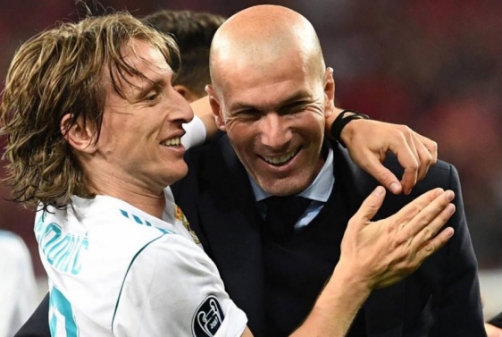 Luka Modrić i Zinedine Zidane