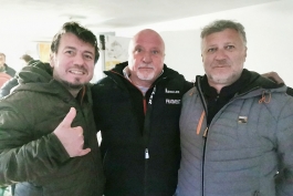 Zlatan Marunić, član uprave Pomorca 1921, Mario Sintić, predsjednik Pomorca 1921 i Kristijan Buršić, dopredsjednik Kraljevice 