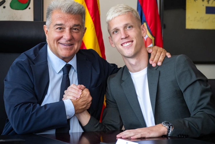 Joan Laporta i Dani Olmo