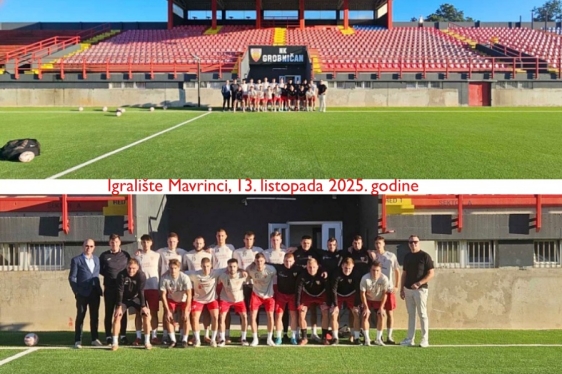 Nogometaši Grobničana u ponedjeljak prvi put  trenirali na novoj podlozi