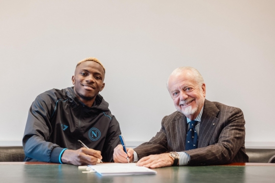 Victor Osimhen i Aurelio De Laurentiis  