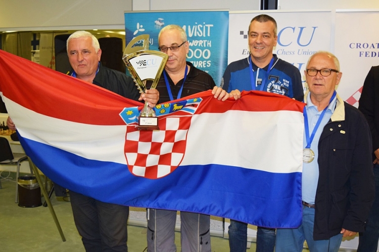 Hrvatske veteranska reprezentacija osvojila srebro na Europskom prvenstvu u šahu