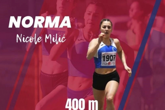 Nicole Milić  ostvarila normu za europsko juniorsko prvenstvo