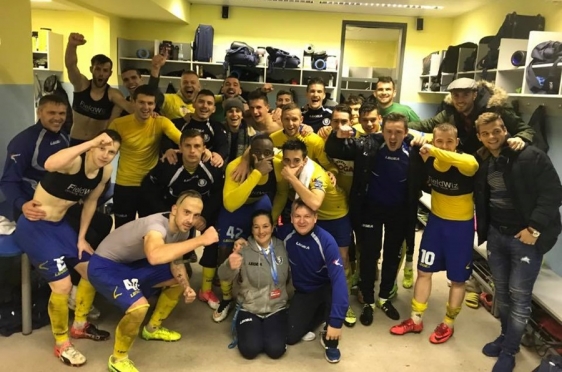 Filip Dangubić i suigrači proslavili pobjedu protiv sudionika Lige prvaka