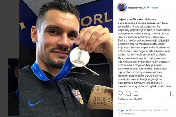 Dejan Lovren: Nisam počinio nikakvo kazneno djelo,  ponosan sam na svoj život